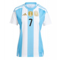 Argentína Rodrigo De Paul #7 Domáci Ženy futbalový dres Copa America 2024 Krátky Rukáv